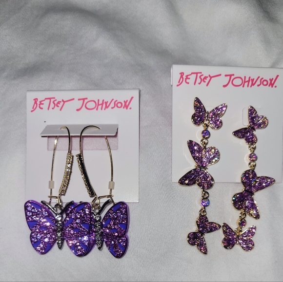 Betsey Johnson Jewelry Betsey Johnson Butterfly Earrings Poshmark